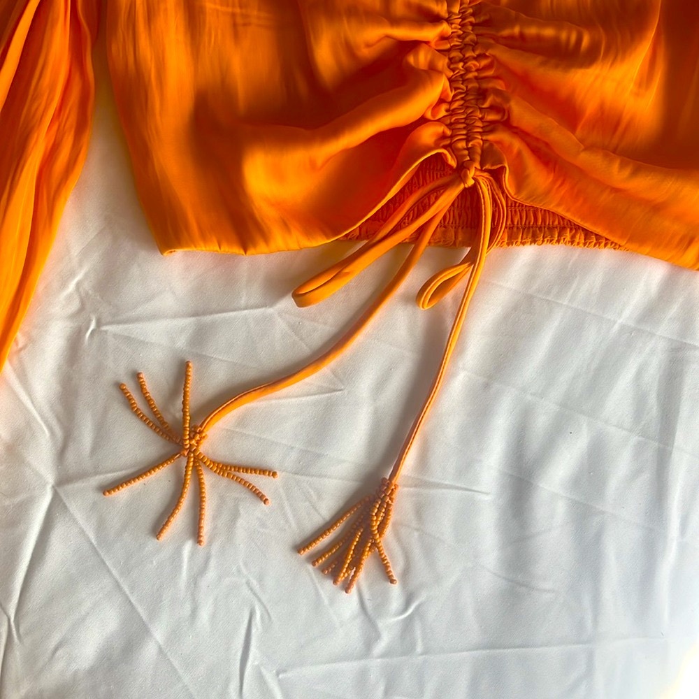 Flowy Orange crop Top